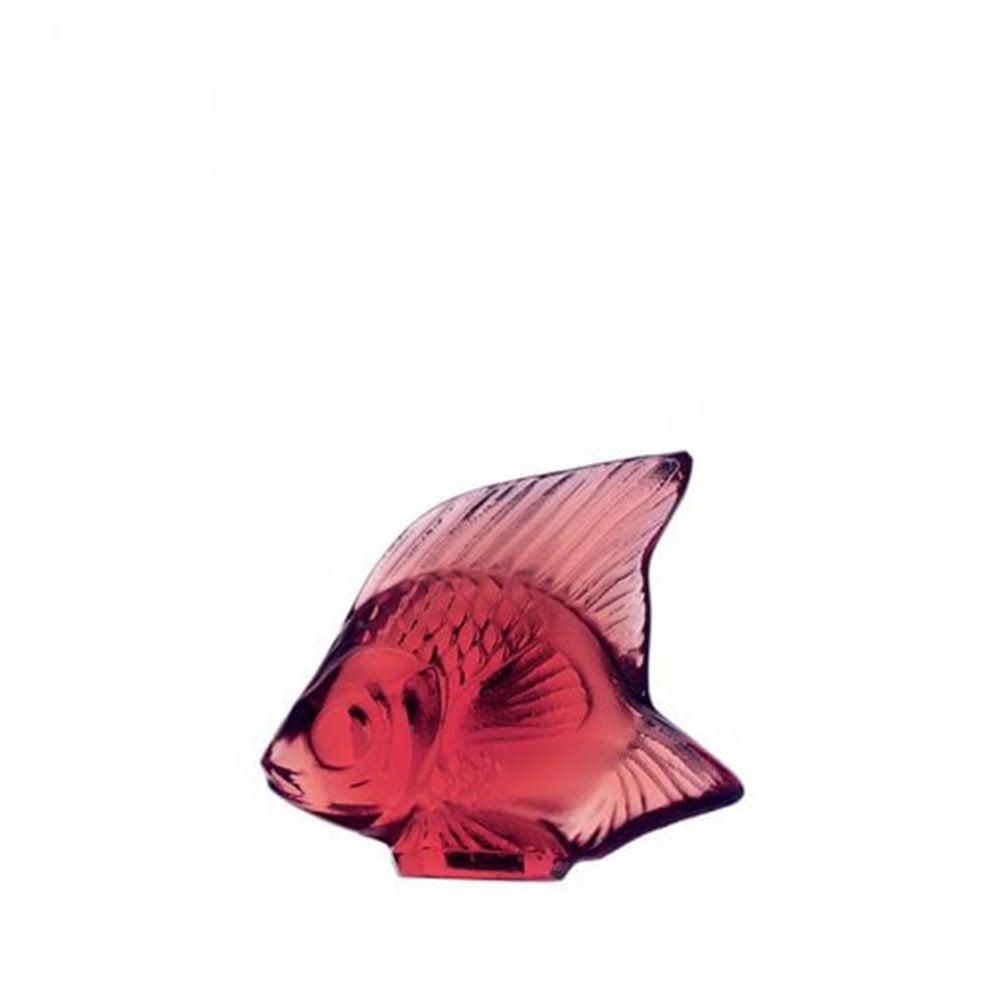 Golden Red Crystal Fish Sculpture