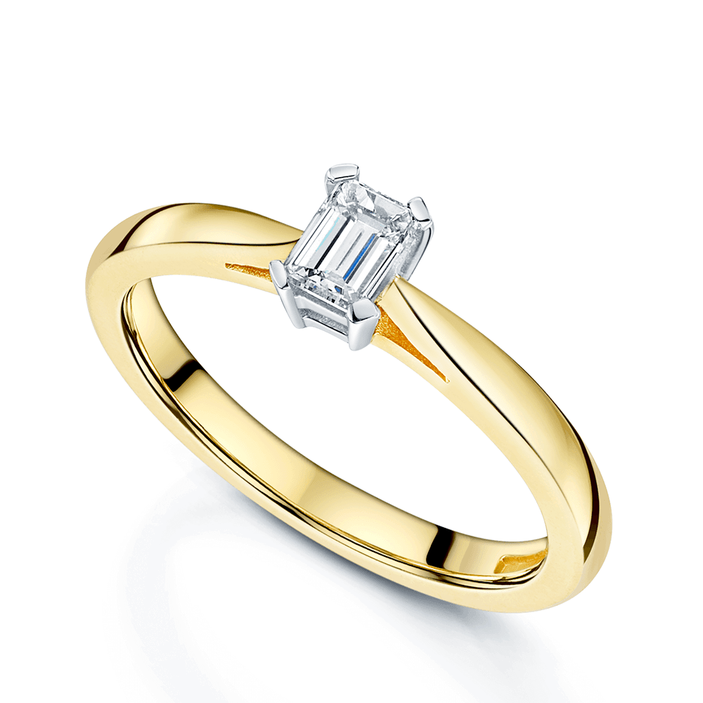 18ct Yellow Gold GIA 0.30 Carat Certificated Diamond Solitaire Ring