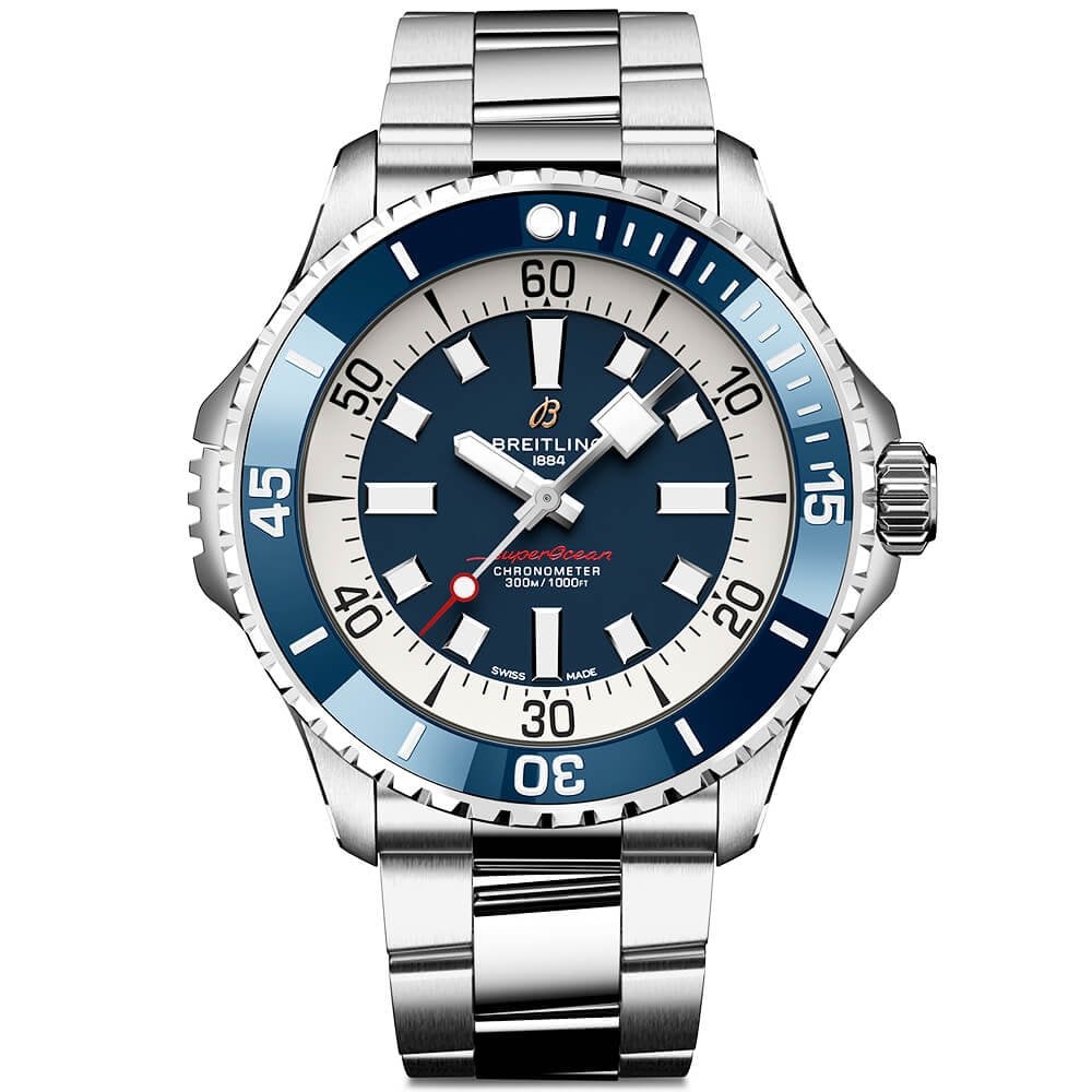 Superocean 46mm Blue Dial Men's Automatic Bracelet Watch