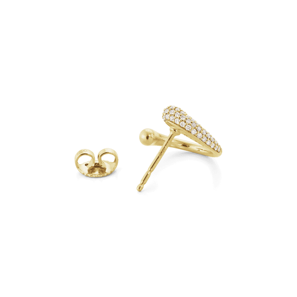 Mercy 18ct Yellow Gold Pave Set Diamond Stud Earrings
