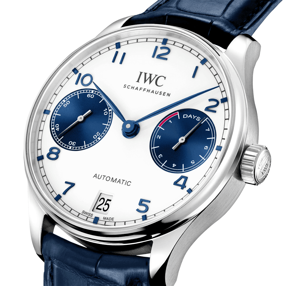 Portugieser 42mm Silver/Blue Dial Men's Automatic Strap Watch