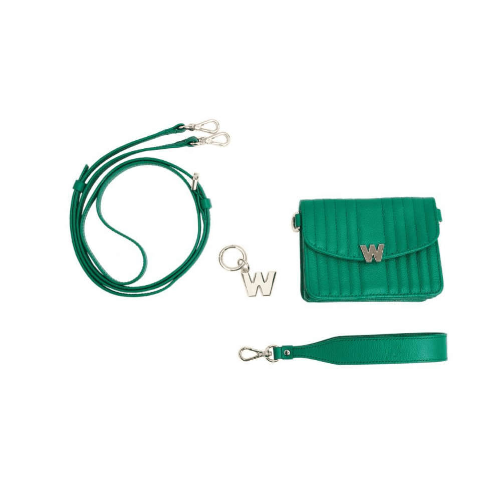 Mimi Mini Forest Green Bag With Wristlet & Lanyard