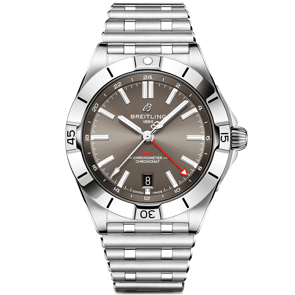 Chronomat GMT 40mm Grey Dial Men's Automatic Bracelet Watch