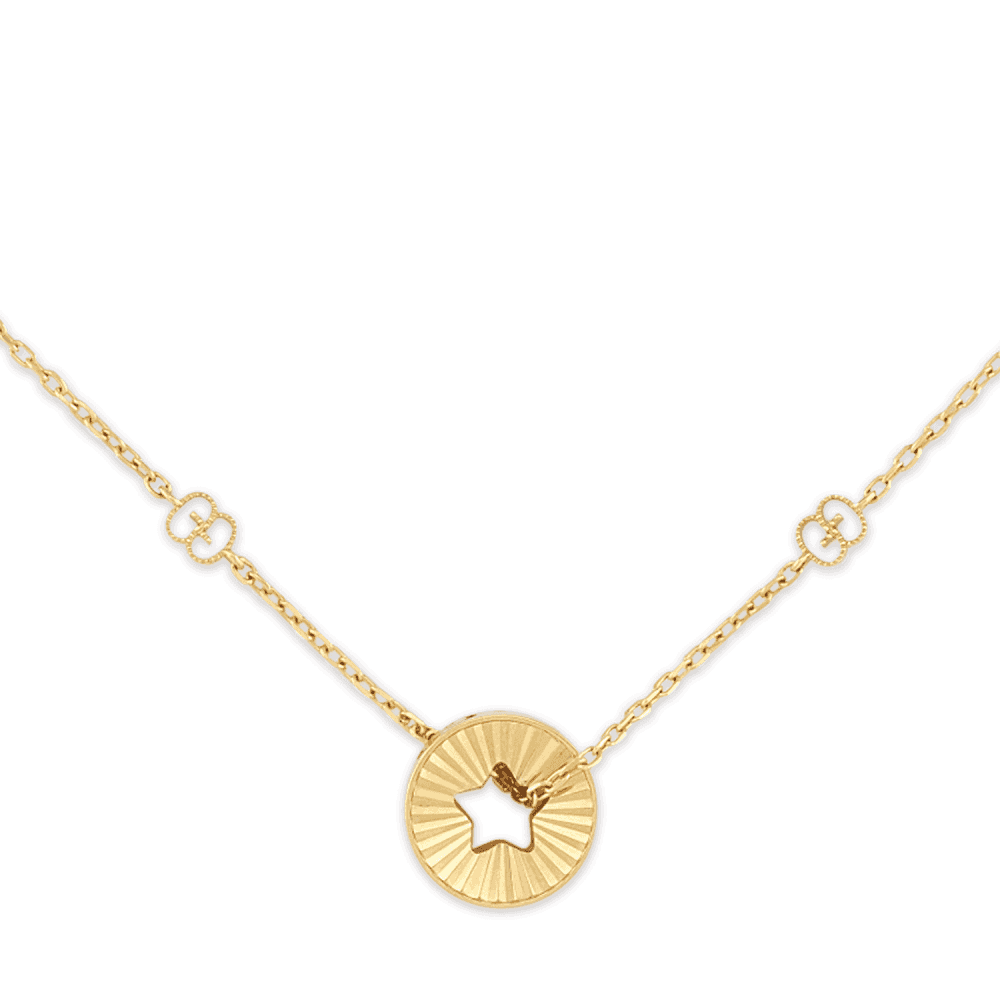Icon 18ct Yellow Gold Open Star Necklace