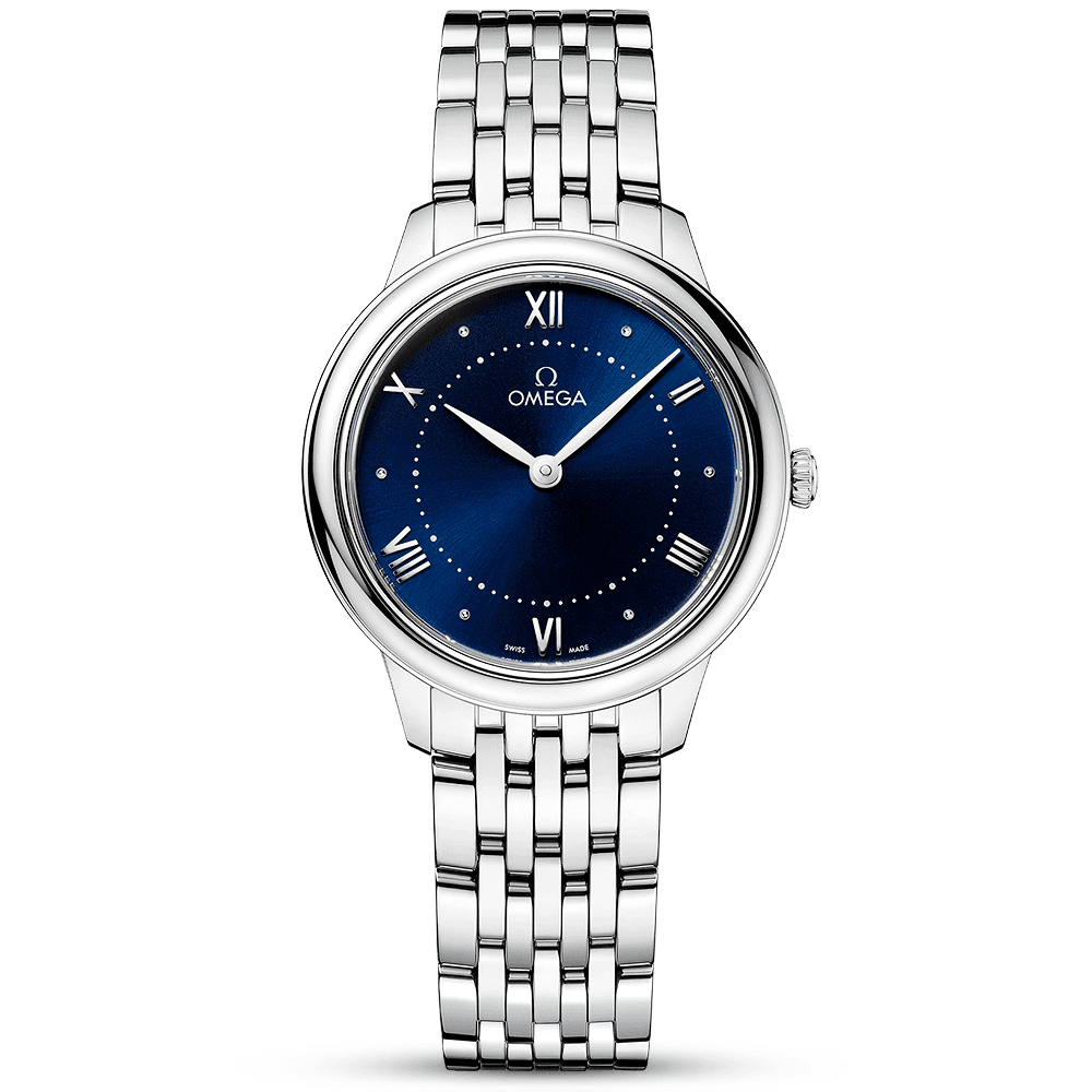 De Ville Prestige 30mm Blue Sunray Dial Ladies Bracelet Watch