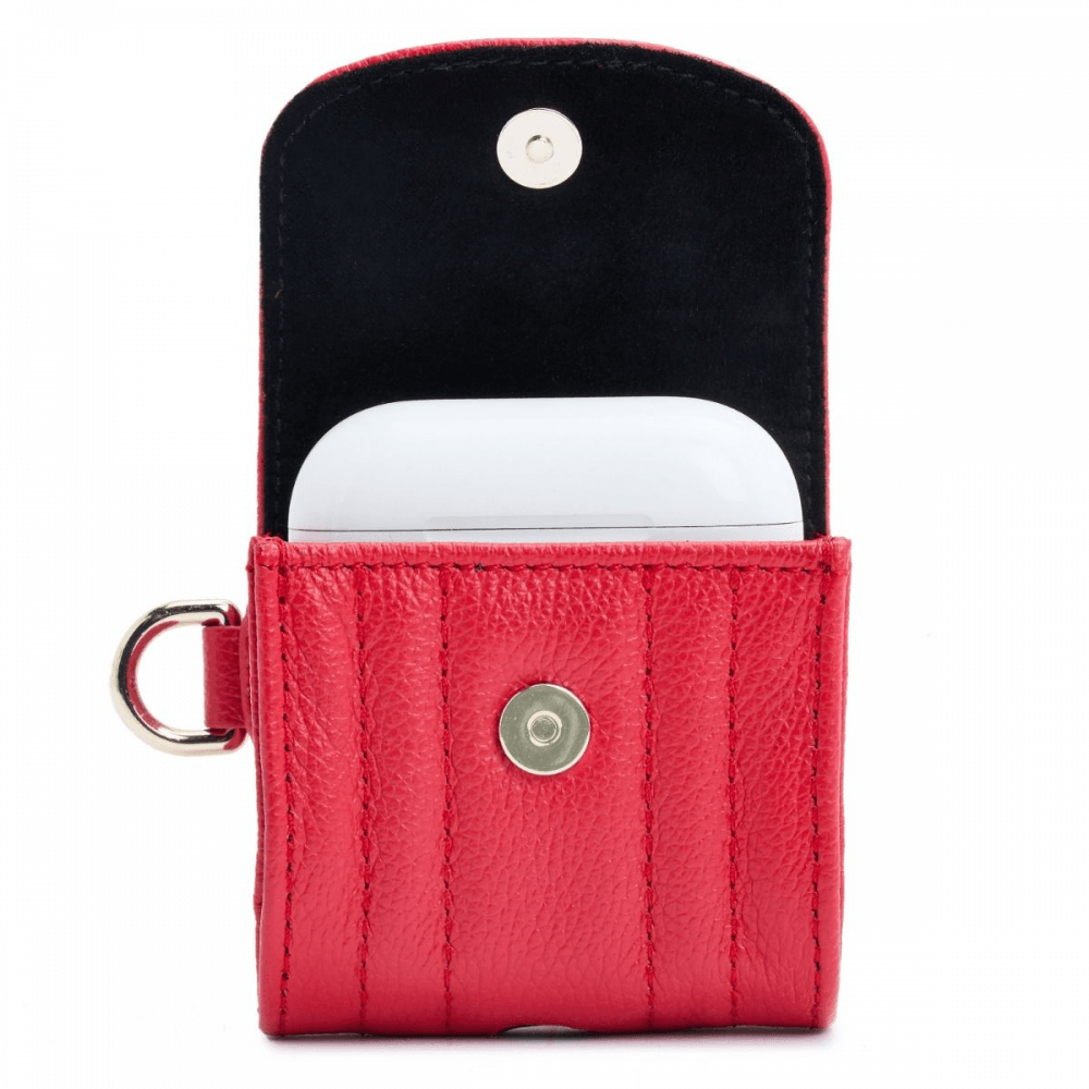 Mimi Red Earpods Case With Wristlet