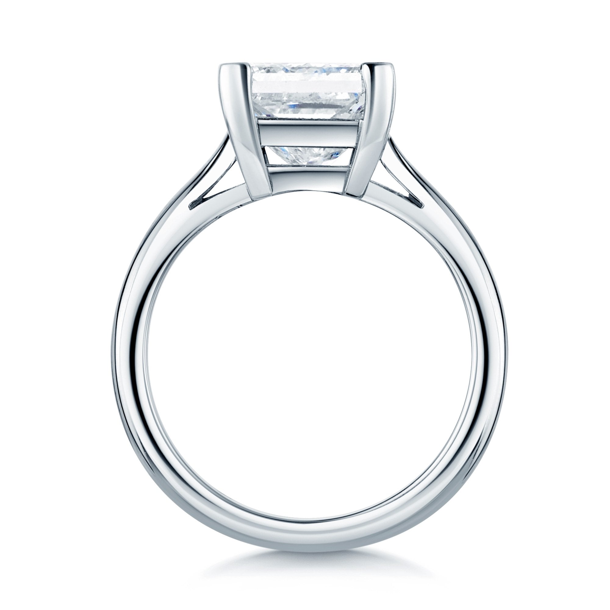 Platinum GIA Certificated Princess Cut Diamond Solitaire Ring