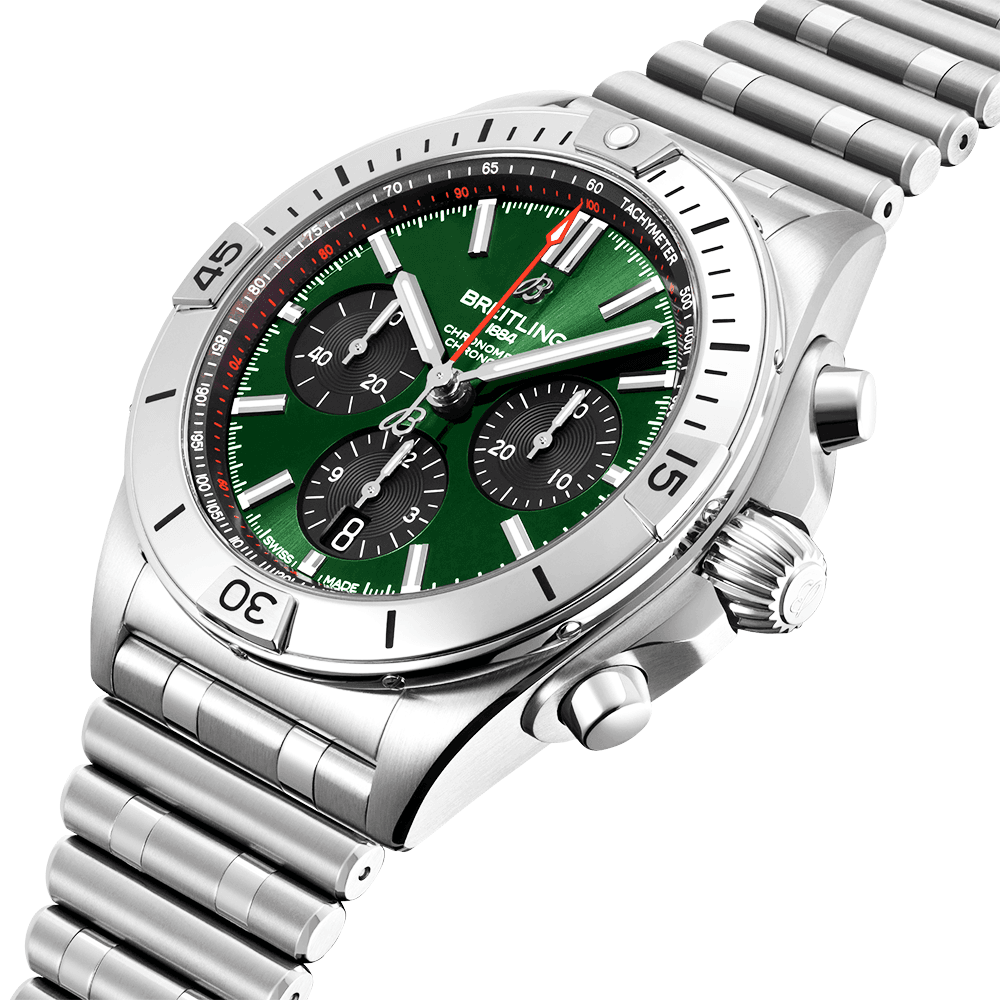 Chronomat B01 42mm Green Dial Men's Automatic Chronograph Watch