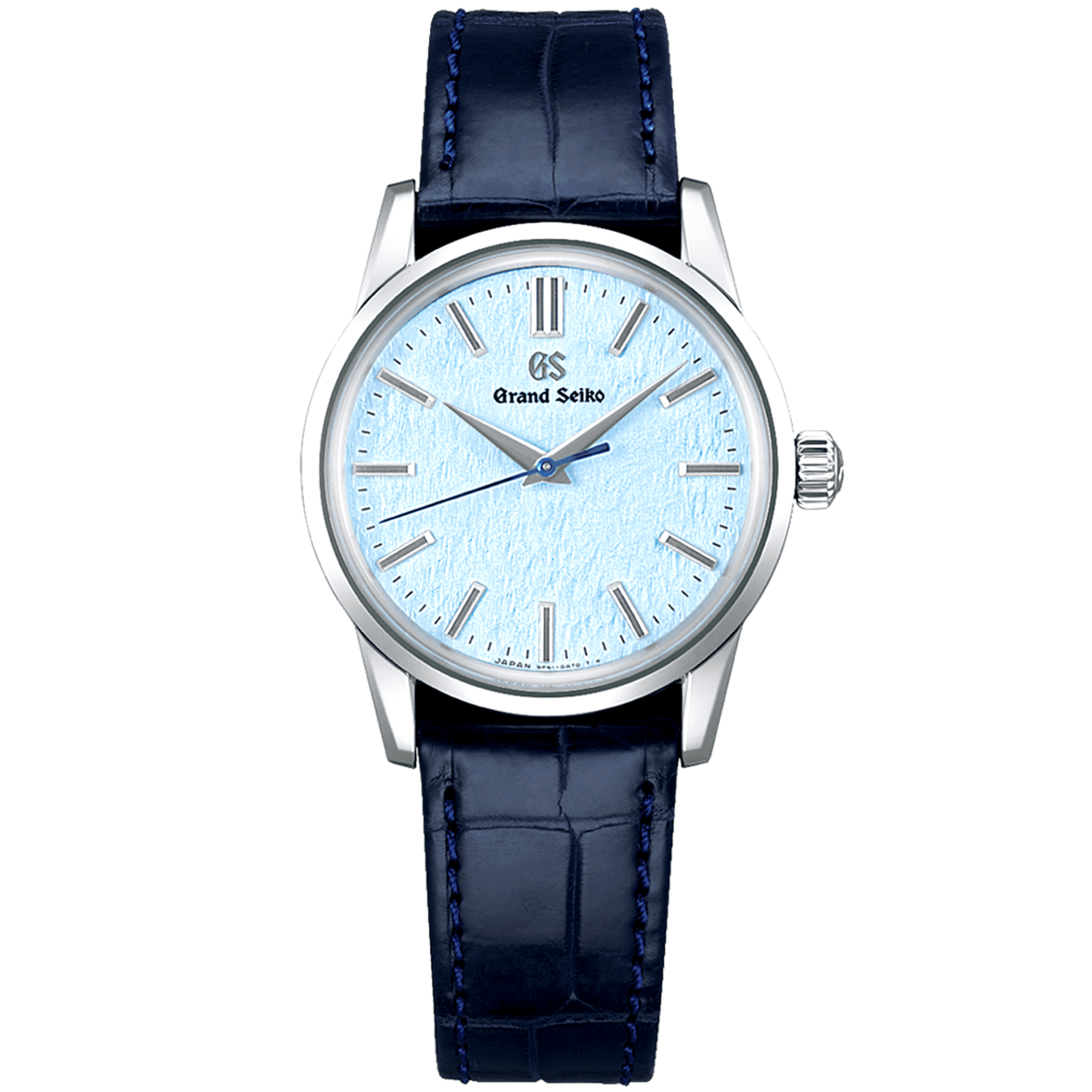 Heritage 34mm 'Skyflake' Blue Dial Ladies Leather Strap Watch