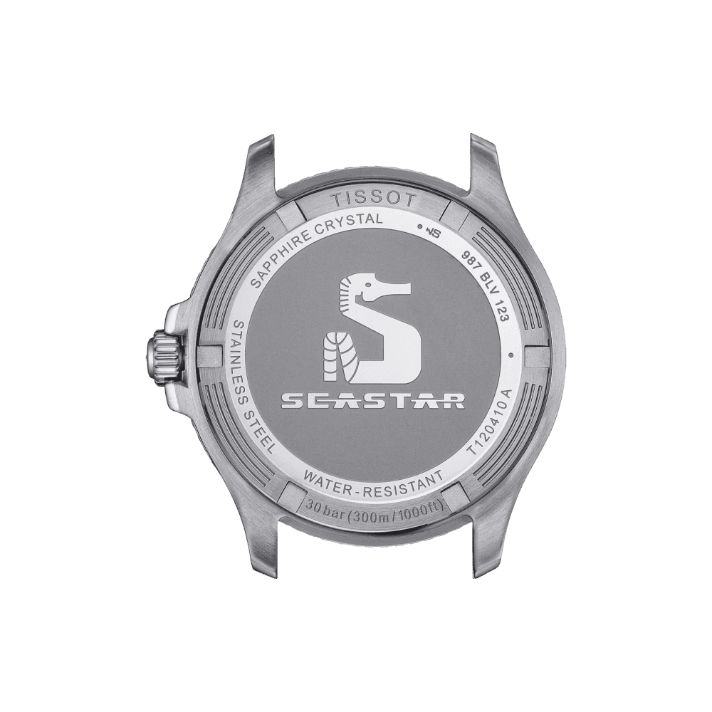 Seastar 1000 40mm Black Dial & Bezel Quartz Bracelet Watch