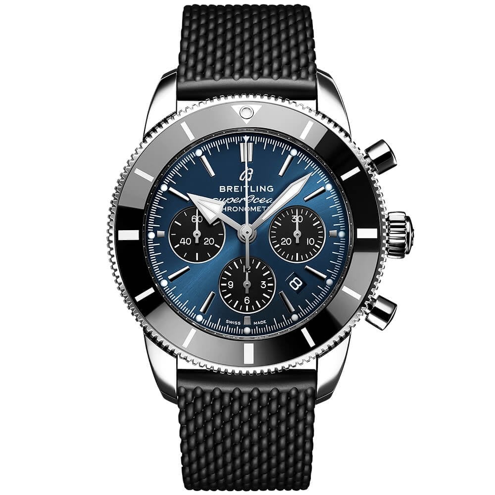 Superocean Heritage B01 Blue/Black Dial Men's Chronograph Strap Watch