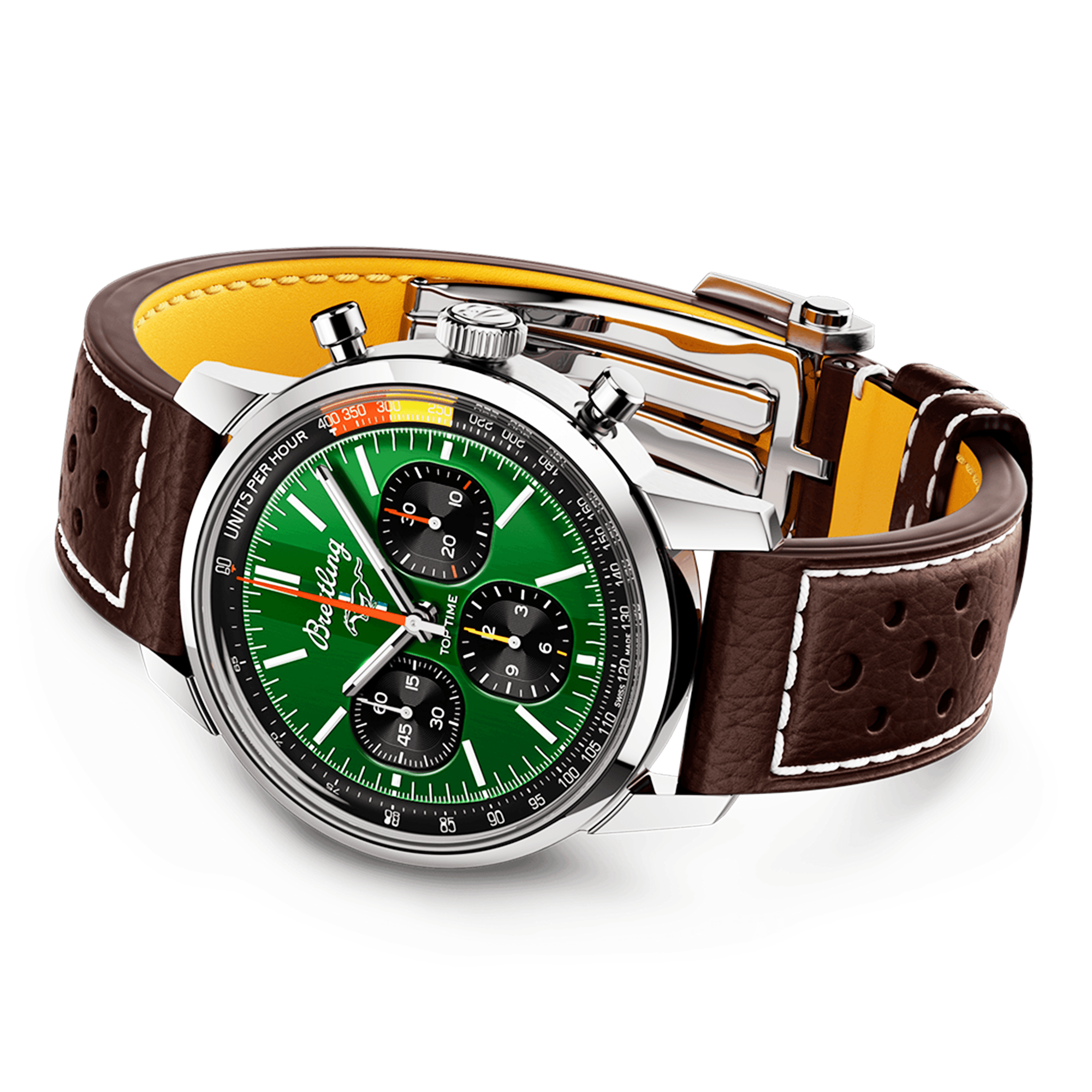 Top Time B01 Ford Mustang 41mm Green Dial Men's Automatic Strap Watch