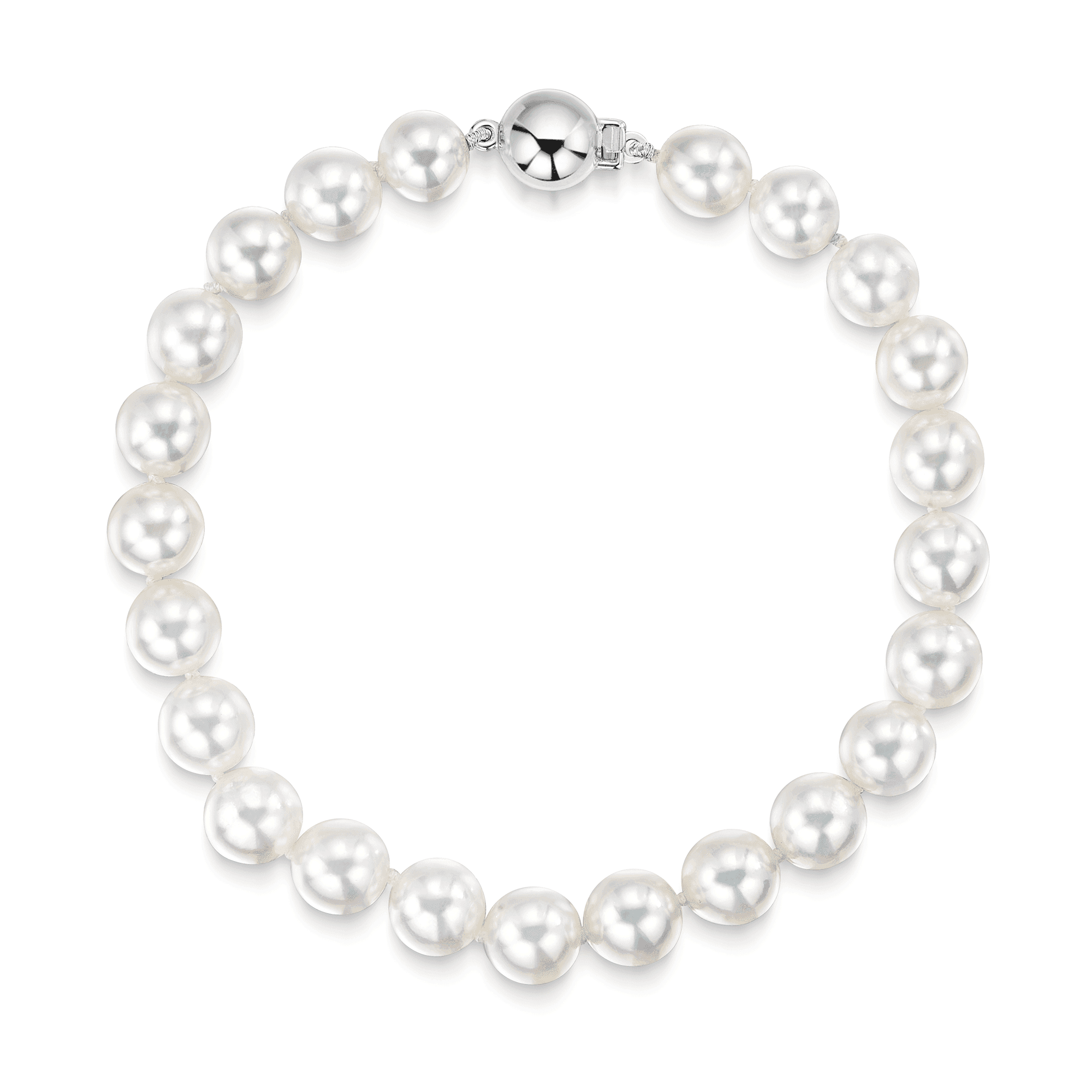 Single Strand 7-7.5mm Akoya Pearl Bracelet With 18ct White Gold Clasp