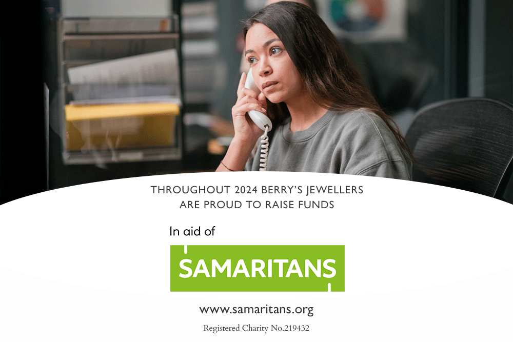 Berry’s Jewellers chosen Charity for 2024 is Samaritans
