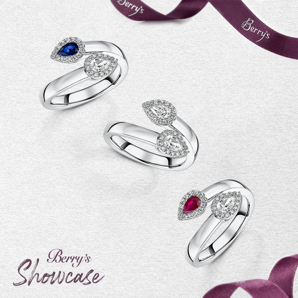Berry's Showcase: Berry's Pear Cut Fancy Cross Over Ring Collection
