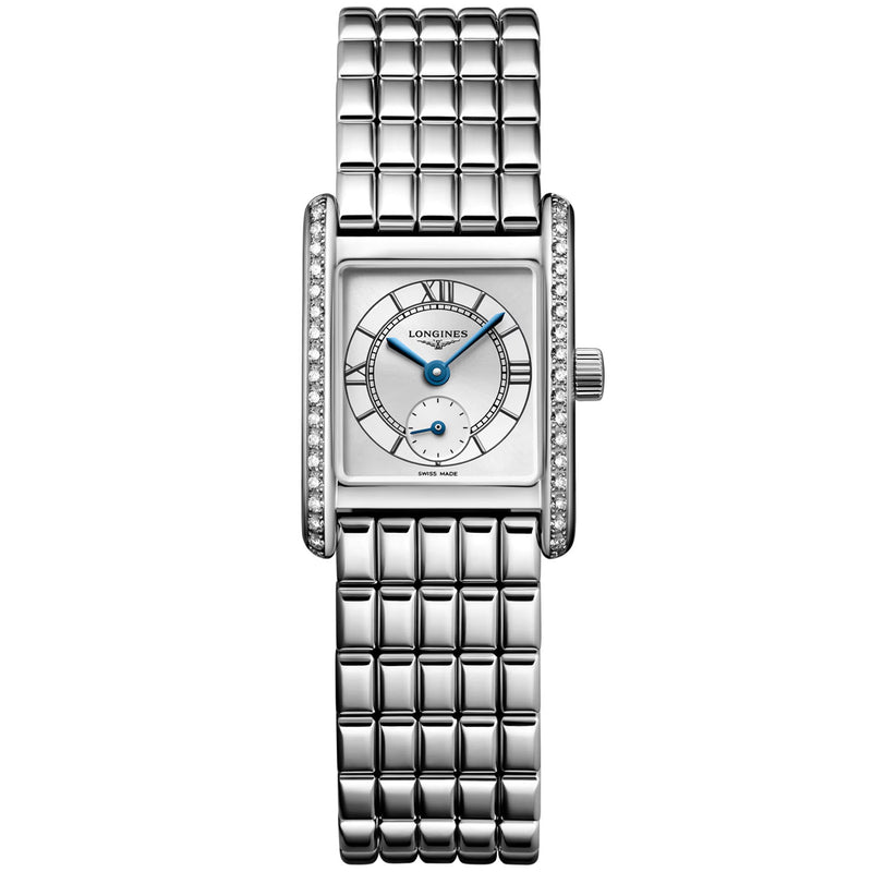 Longines Mini DolceVita Steel Ladies Diamond Bezel Bracelet Watch - Berry's Jewellers