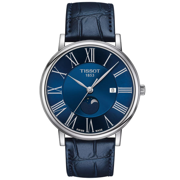 Tissot Carson Premium 40mm Moonphase Gents Quartz Strap Watch - Berry's Jewellers