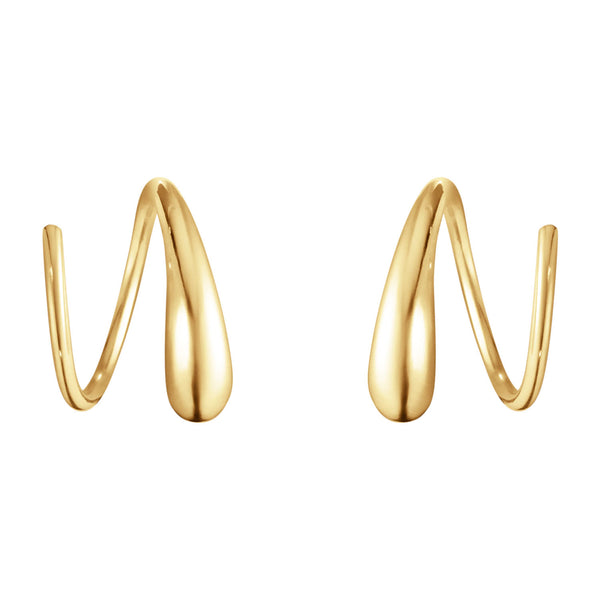 Georg Jensen Mercy 18ct Yellow Gold Swirl Earrings - Berry's Jewellers