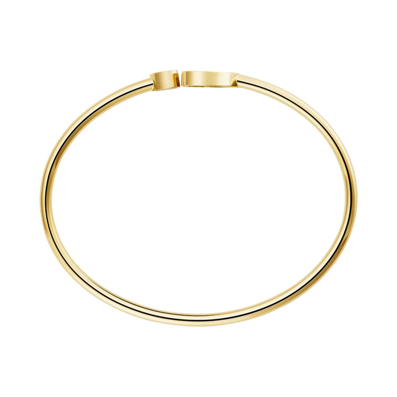 Chopard 18ct Yellow Gold Happy Hearts Mother Of Pearl & Diamond Bangle - Berry's Jewellers