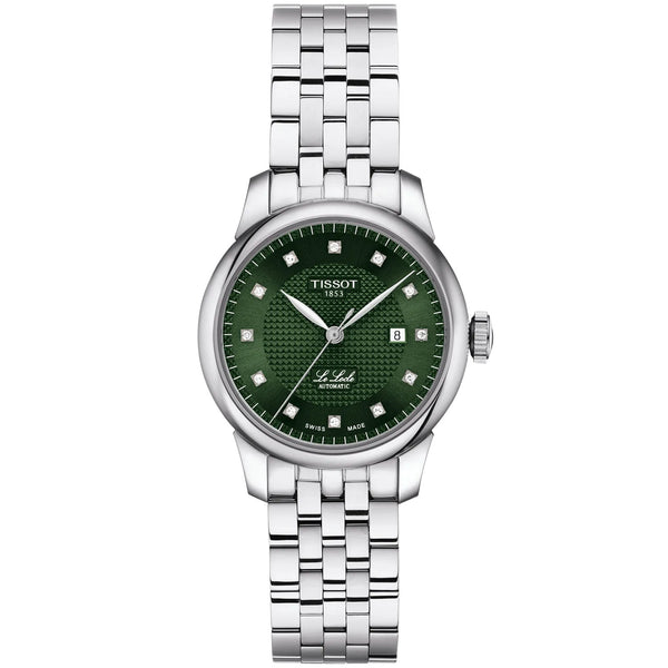 Tissot Le Locle 29mm Automatic Lady Green Dial Watch - Berry's Jewellers