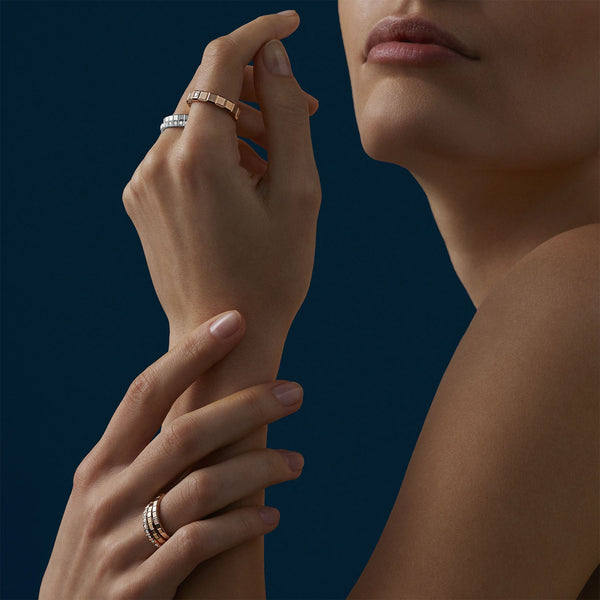 Chopard 18ct White Gold Ice Cube Slim Ring - Berry's Jewellers