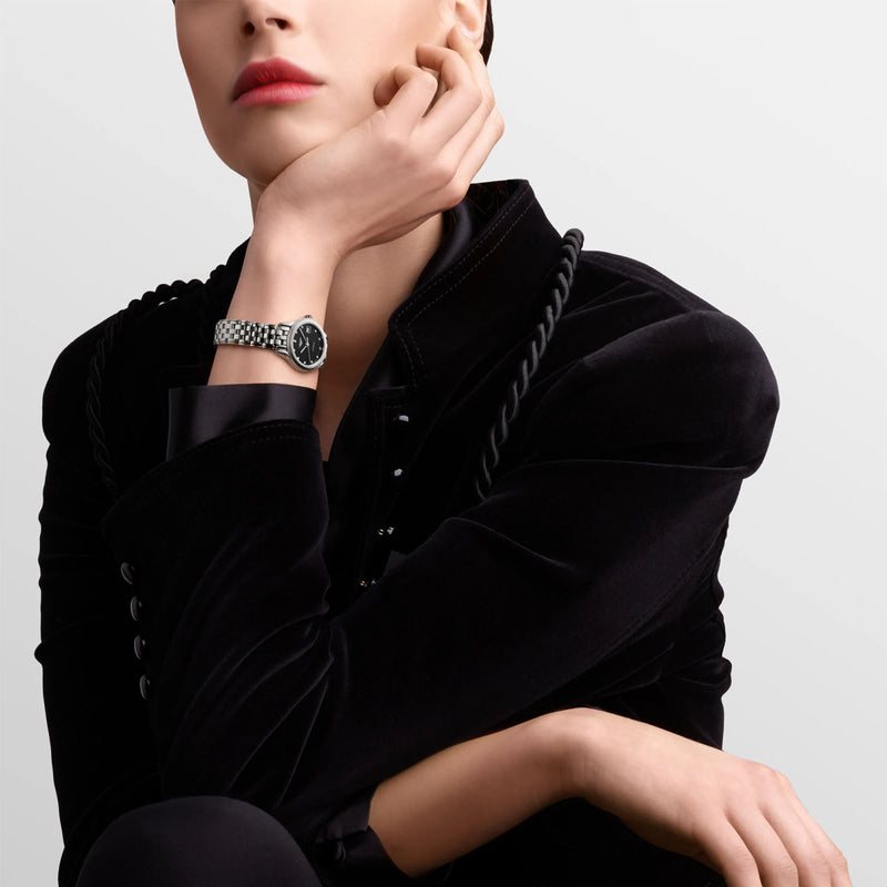 Longines Flagship 30mm Black Dial Stainless Steel Bracelet Watch - Berry's Jewellers