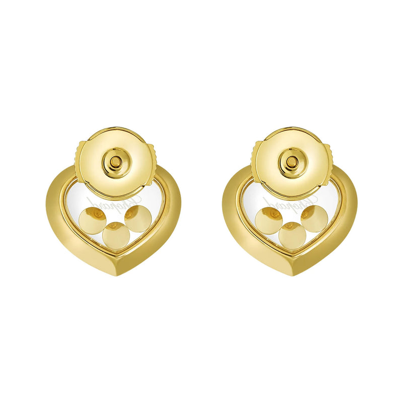 Chopard Happy Diamonds Icons 18ct Yellow Gold Heart Earrings - Berry's Jewellers