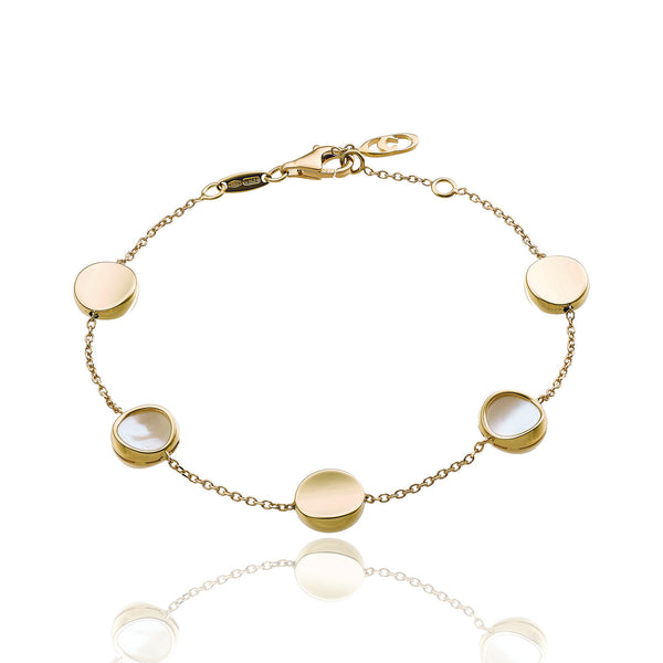 Chimento Armillas Glow Ca Leido 18ct Yellow Gold Circle Pearl Bracelet - Berry's Jewellers