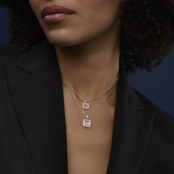 Chopard 18ct White Gold Happy Diamonds Icons Pendant - Berry's Jewellers