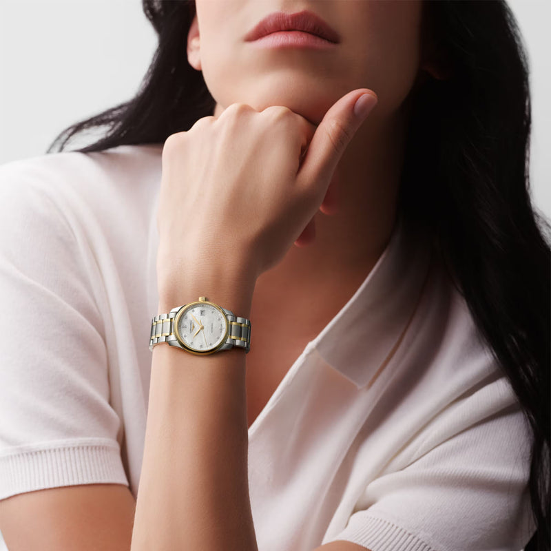 Longines Master Collection 29mm Two Tone Diamond Bracelet Watch - Berry's Jewellers