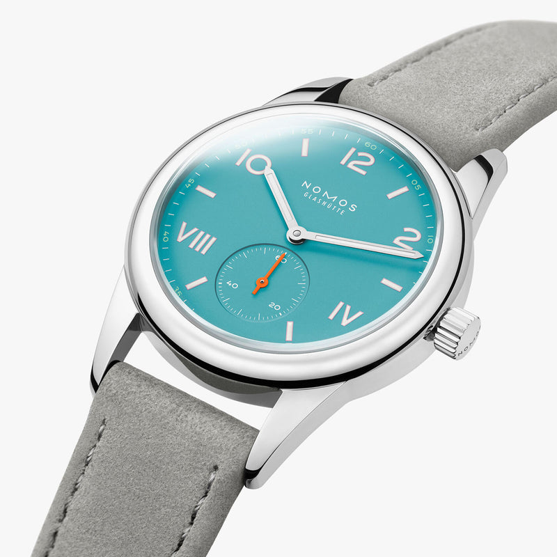 NOMOS Glashütte Club Campus 36mm Turquoise Dial Manual-Wind Watch. - Berry's Jewellers