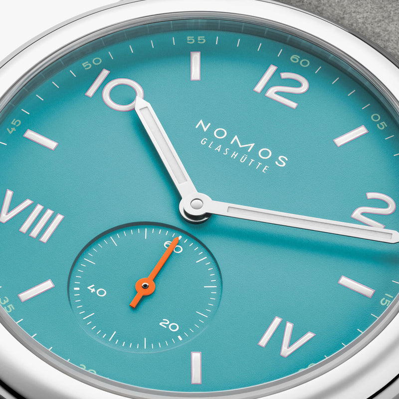 NOMOS Glashütte Club Campus 36mm Turquoise Dial Manual-Wind Watch. - Berry's Jewellers