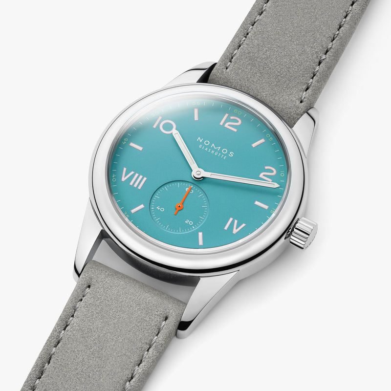 NOMOS Glashütte Club Campus 36mm Turquoise Dial Manual-Wind Watch. - Berry's Jewellers