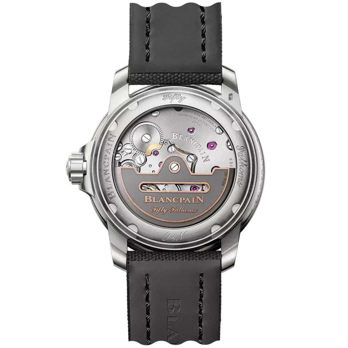 Blancpain Fifty Fathoms 42.3mm Automatique Black Dial & Canvas Strap Watch - Berry's Jewellers