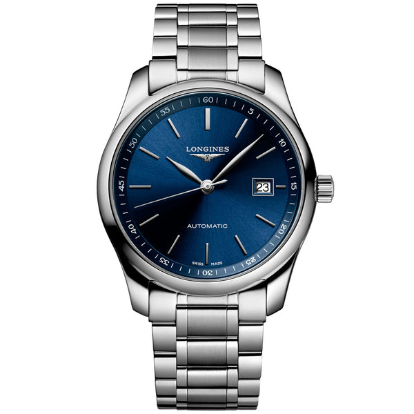 Longines Master Collection 40mm Blue Dial Automatic Bracelet Watch - Berry's Jewellers
