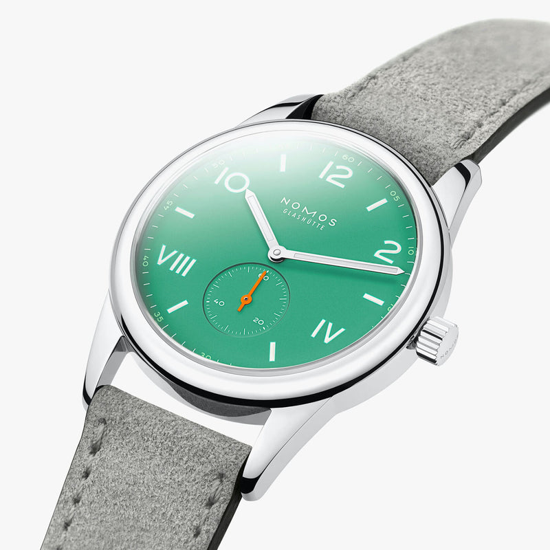NOMOS Glashütte Club Campus 38.5mm Electric Green Dial Manual-Wind Watch - Berry's Jewellers