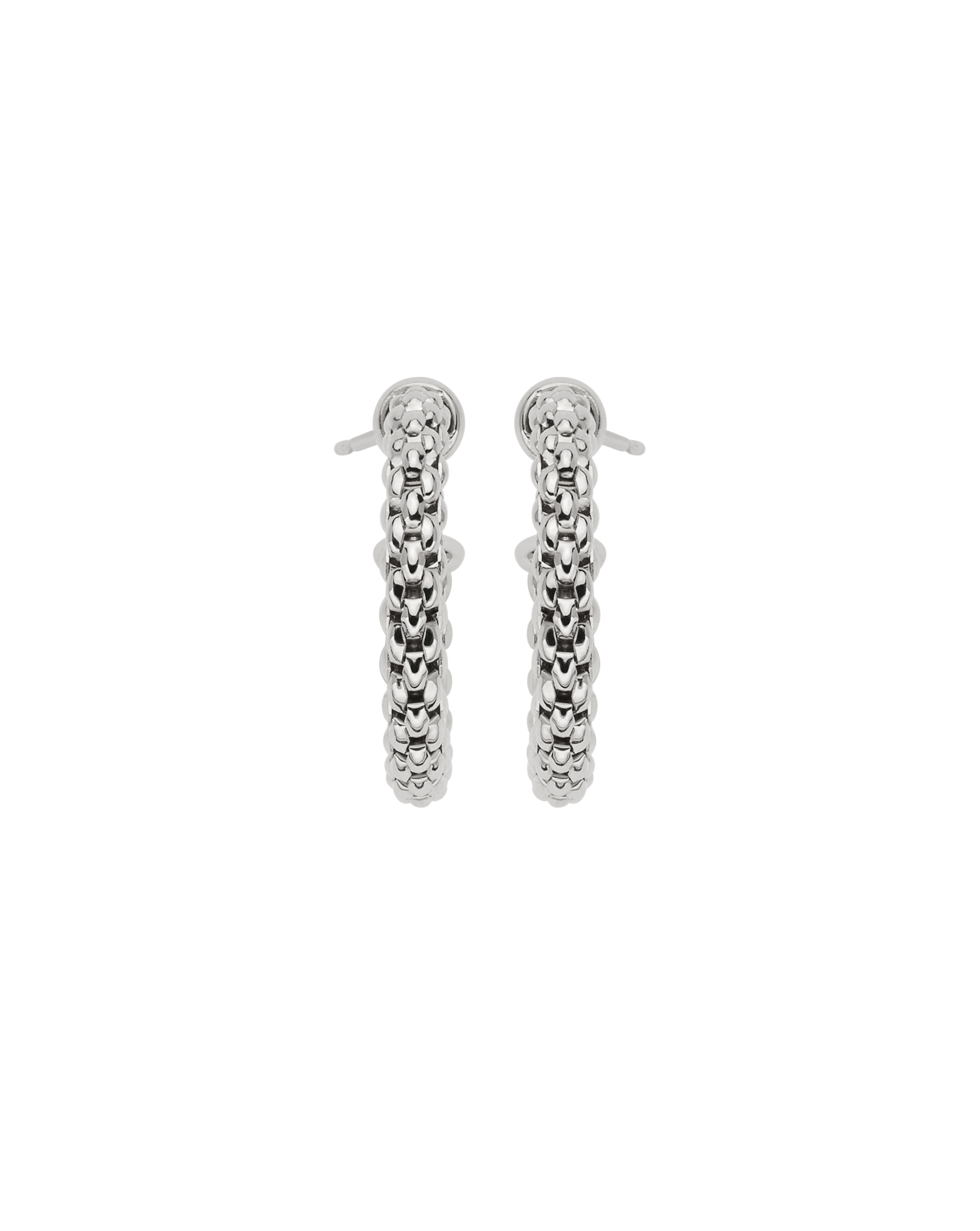 FOPE Essentials 18ct White Gold Hoop Earrings - Berry's Jewellers