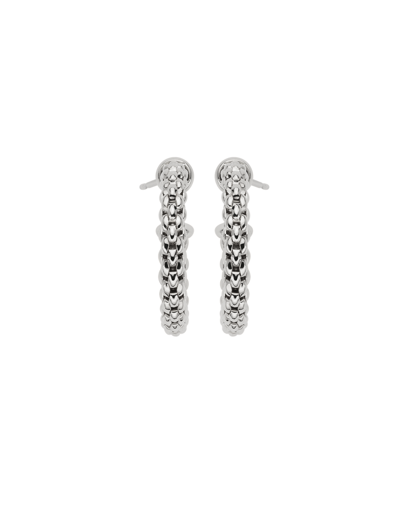 FOPE Essentials 18ct White Gold Hoop Earrings - Berry's Jewellers