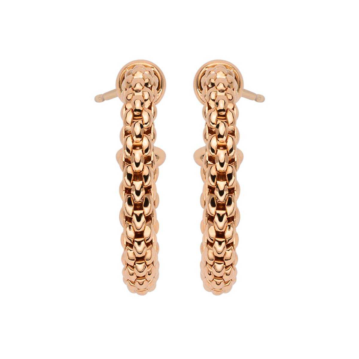 FOPE Essentials 18ct Rose Gold Hoop Earrings - Berry's Jewellers