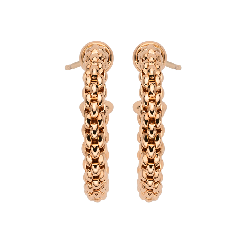 FOPE Essentials 18ct Rose Gold Hoop Earrings - Berry's Jewellers