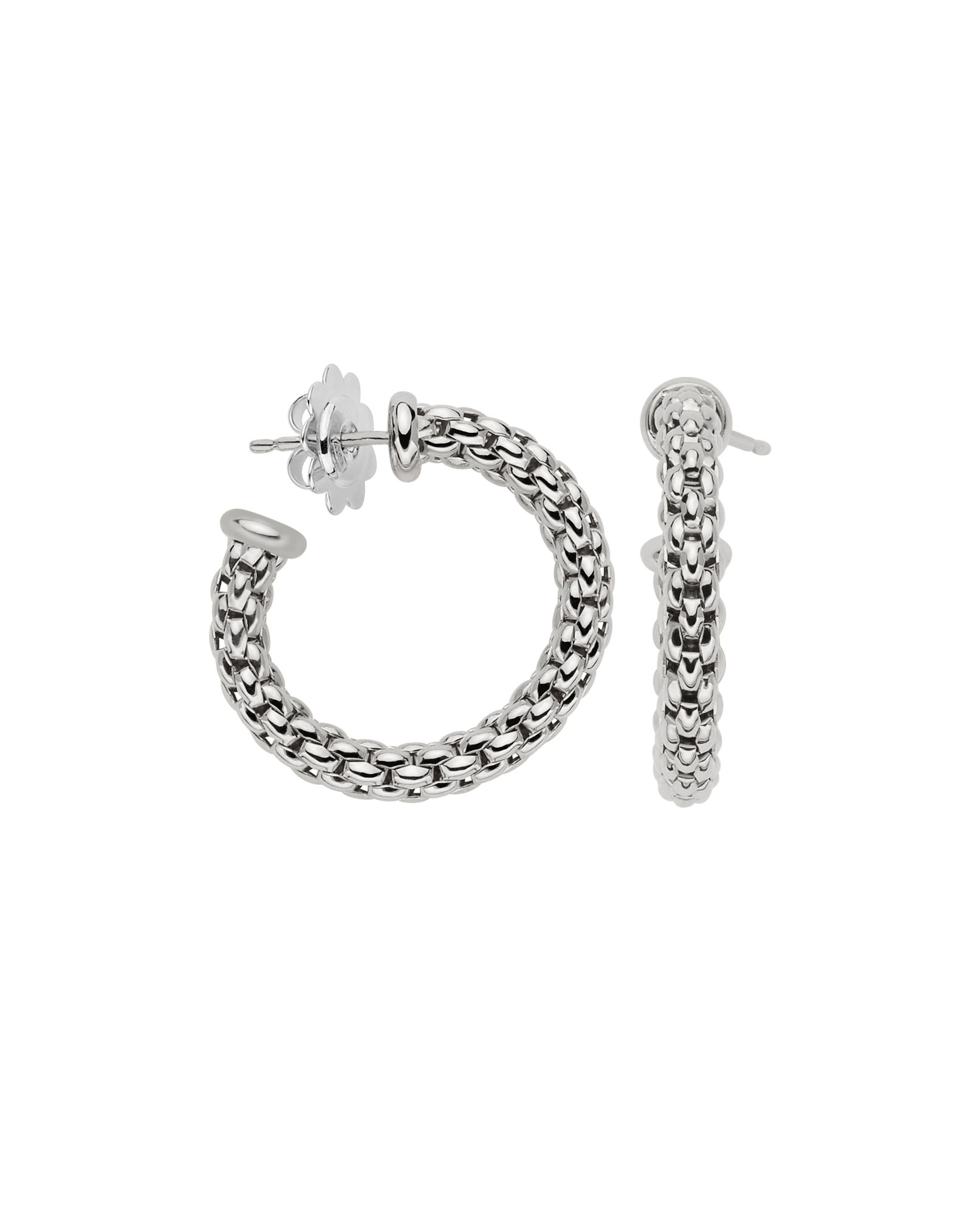 FOPE Essentials 18ct White Gold Hoop Earrings - Berry's Jewellers