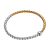 Eka 18ct Yellow & White Gold Bracelet With Single Diamond Rondel