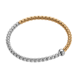 Eka 18ct Yellow & White Gold Bracelet With Single Diamond Rondel