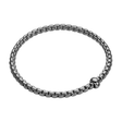 Eka 18ct White Gold Rhodium Finish Bracelet With Single Black Diamond