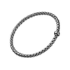 Eka 18ct White Gold Rhodium Finish Bracelet With Single Black Diamond
