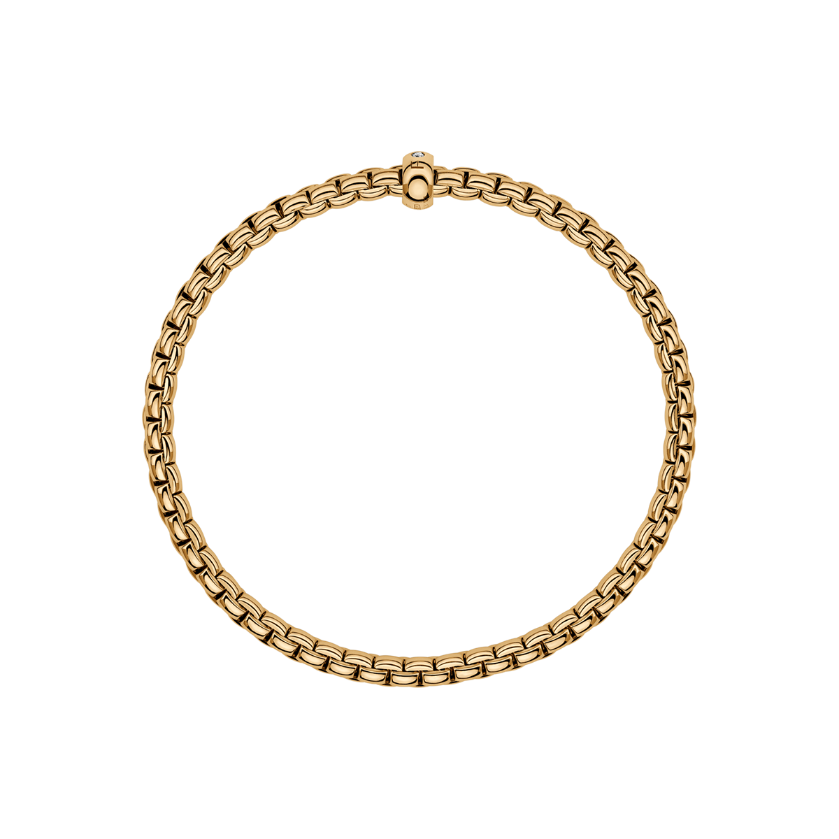 FOPE Eka 18ct Yellow Gold Single Diamond Set Bracelet - Berry's Jewellers