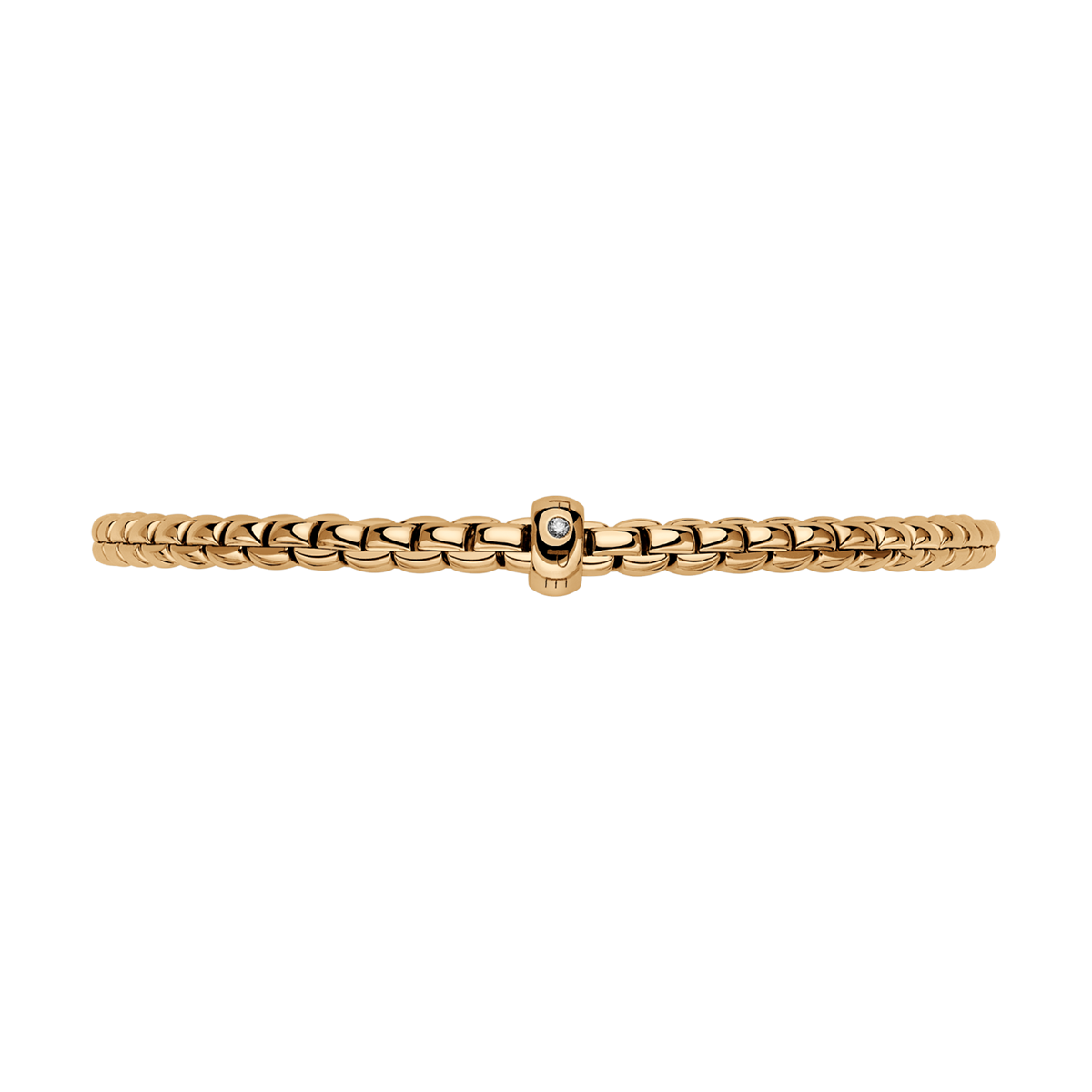FOPE Eka 18ct Yellow Gold Single Diamond Set Bracelet - Berry's Jewellers