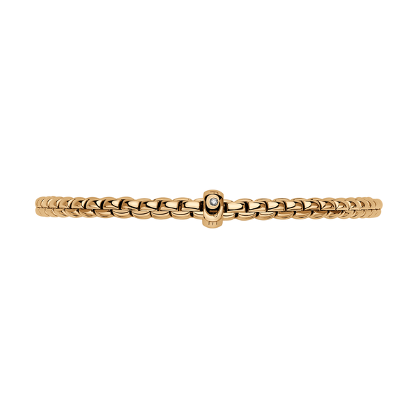 FOPE Eka 18ct Yellow Gold Single Diamond Set Bracelet - Berry's Jewellers