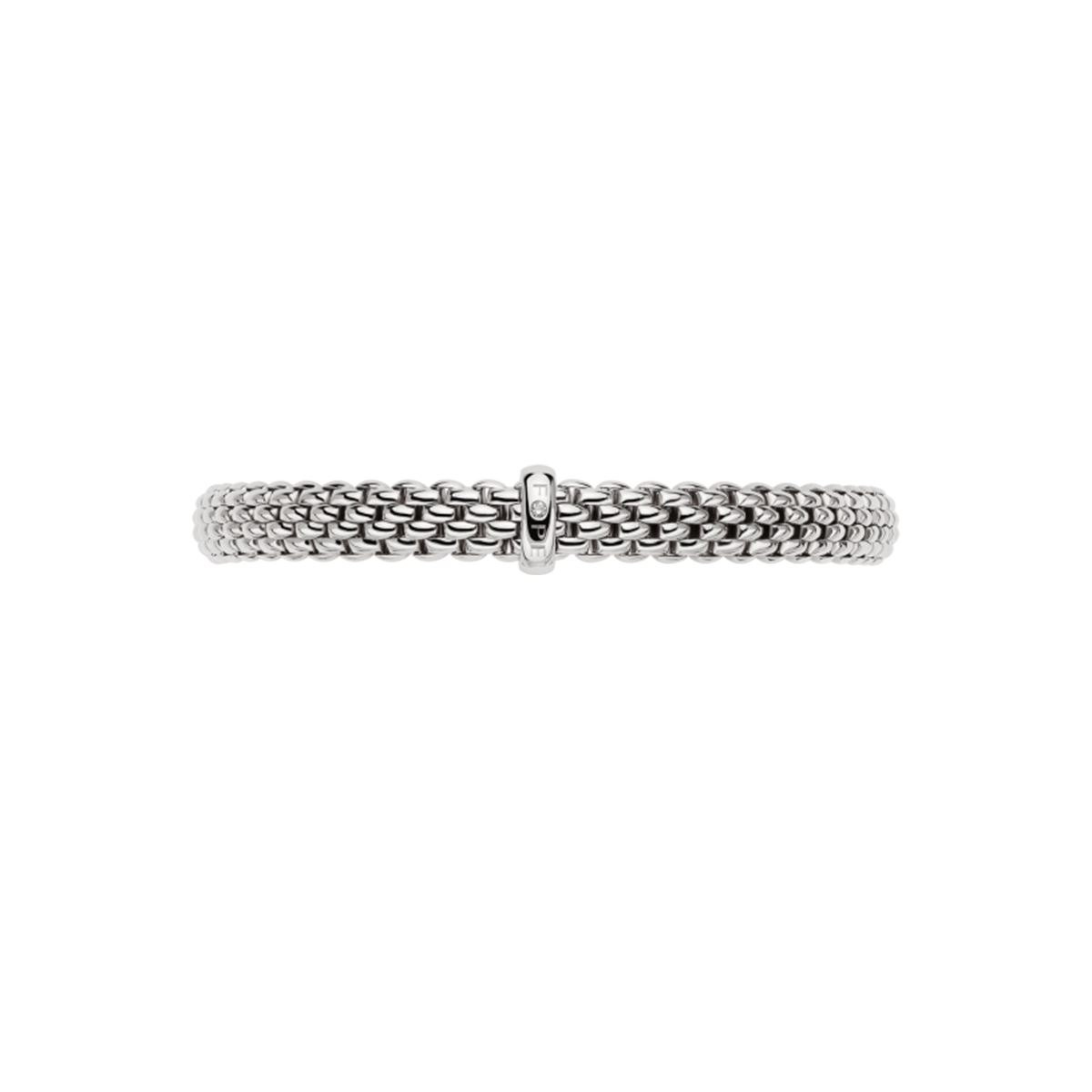FOPE Vendome 18ct White Gold Bracelet With Single Diamond Set Rondel - Berry's Jewellers