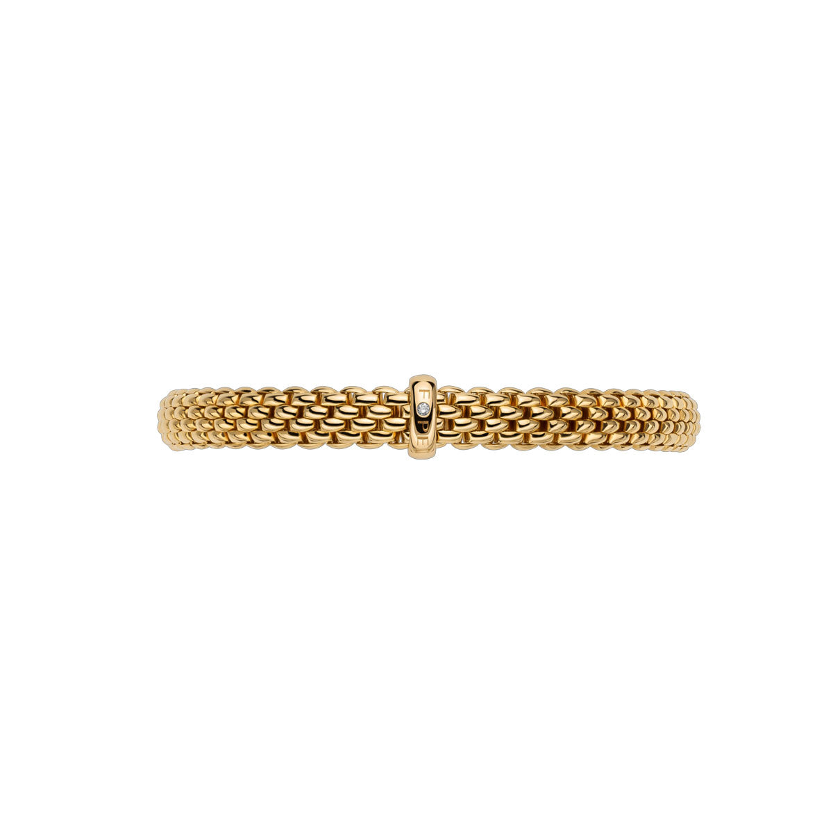 Vendome Flex'it 18ct Yellow Gold Bracelet with a White Diamond